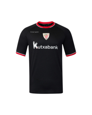 Untitled design (22) Camiseta Segunda Athletic Club 2026/27 en color negro con detalles rojos y blancos