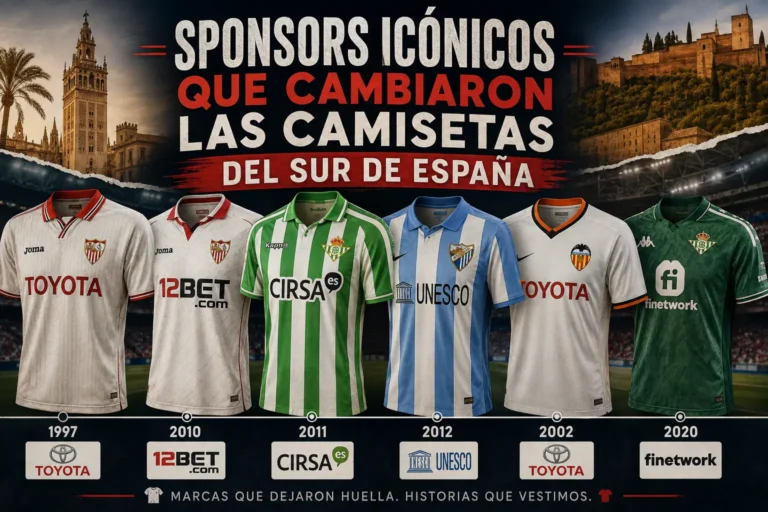 Sponsors icónicos camisetas del sur de España en los años 90 y 2000