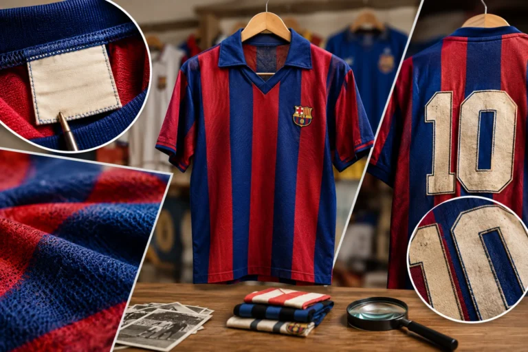 fechar una camiseta de fútbol retro