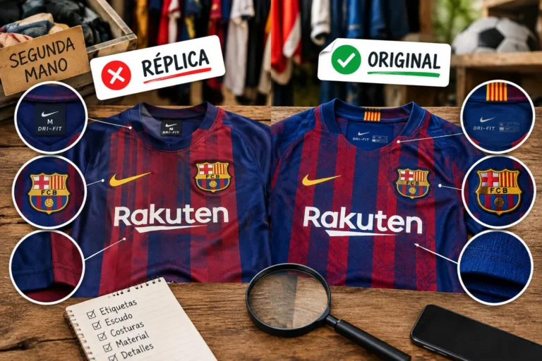 réplica u original camiseta segunda mano